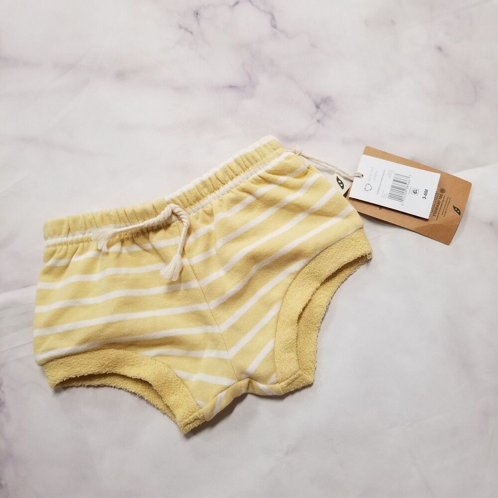 Easy Peasy Yellow Stripe Bloomer 3-6M